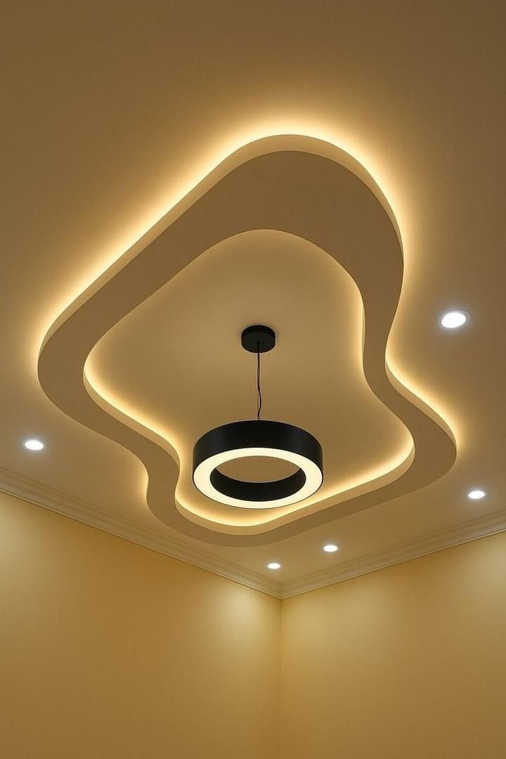 Layered gypsum false ceiling